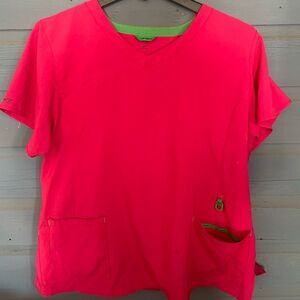 Cherokee Pink Scrub Top